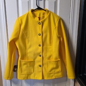 Women's Yellow Button-Up Jacket